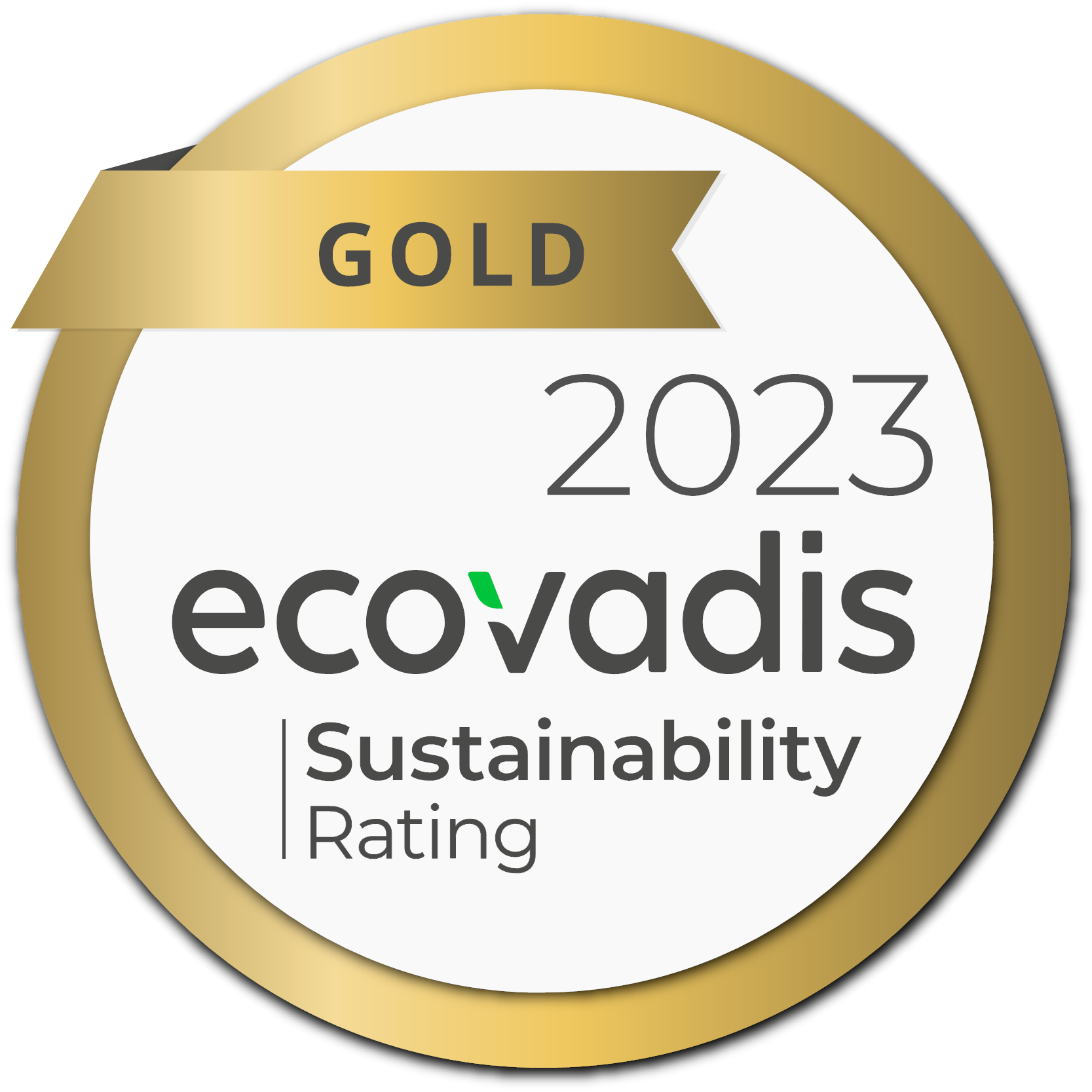 EcoVadis Sustainability Rating – Gold 2023