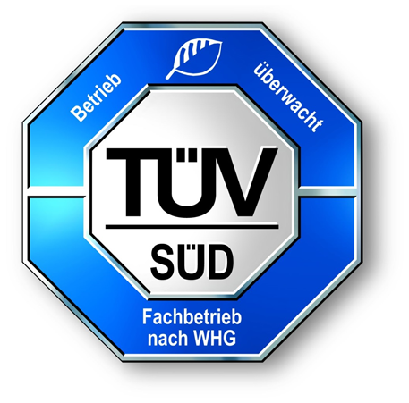 TÜV SÜD – Fachbetrieb nach WHG, Betrieb überwacht